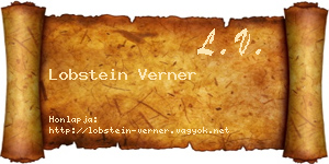 Lobstein Verner névjegykártya